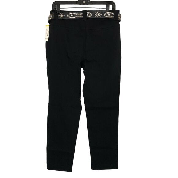 Covington Women's Stretch Career Pants with Belt Tapered Leg Black Size 12P NWT - Picture 5 of 10